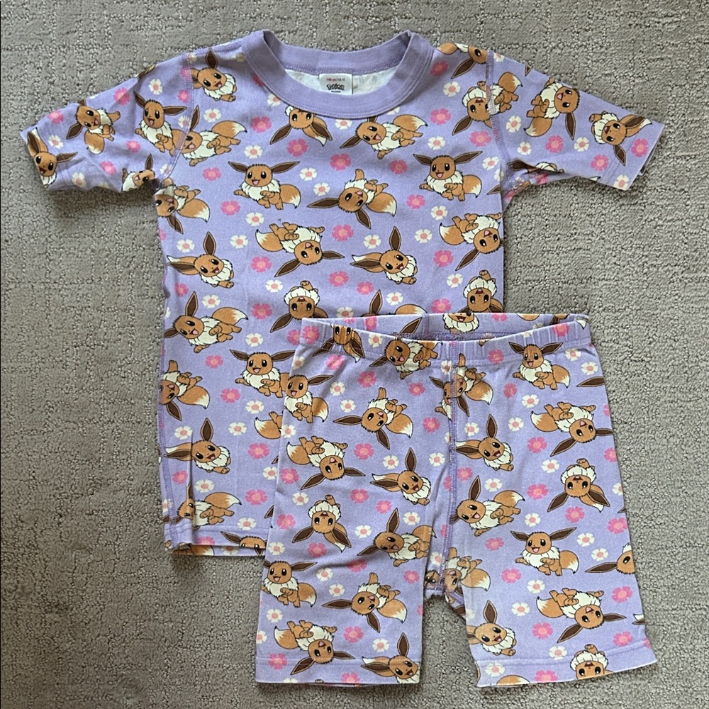 Hanna Andersson Purple Pajamas with Pokemon Eevee Print